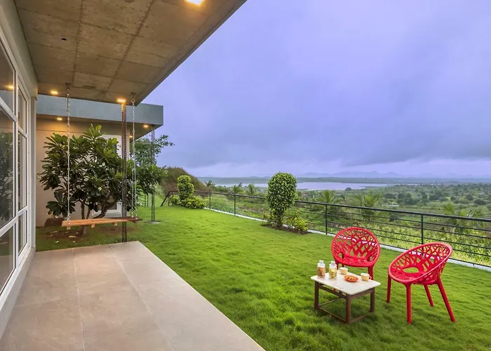 Saffronstays Serenity - 2Br Villa Overlooking Lake Kadwa With Garden, Swings & Treks Near Sula Vineyard Igatpuri